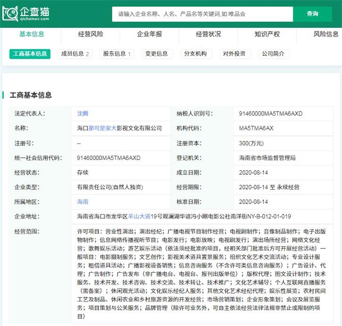沈腾回应公司奇葩名称:怕网友get不到&ldquo;大公司&rdquo;的点
